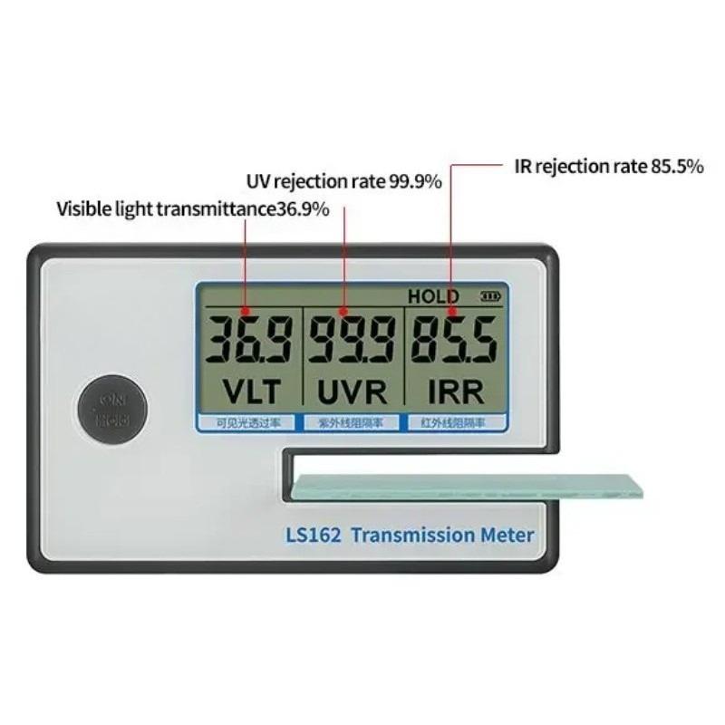 Handheld Window Tint Transmission Meter Portable IR Rejection UV Blocking Rate Visible Light Transmittance Measuring Instrument