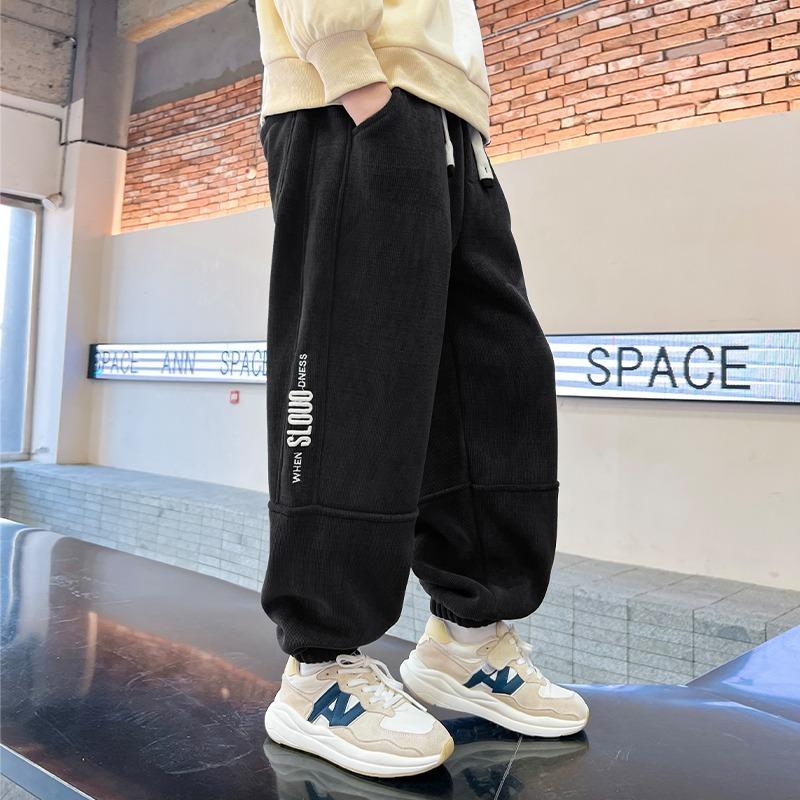 Boys' Pants 2025 Spring Autumn New Casual Corduroy Sweatpants for Kids Boys Sports Pants Trendy
