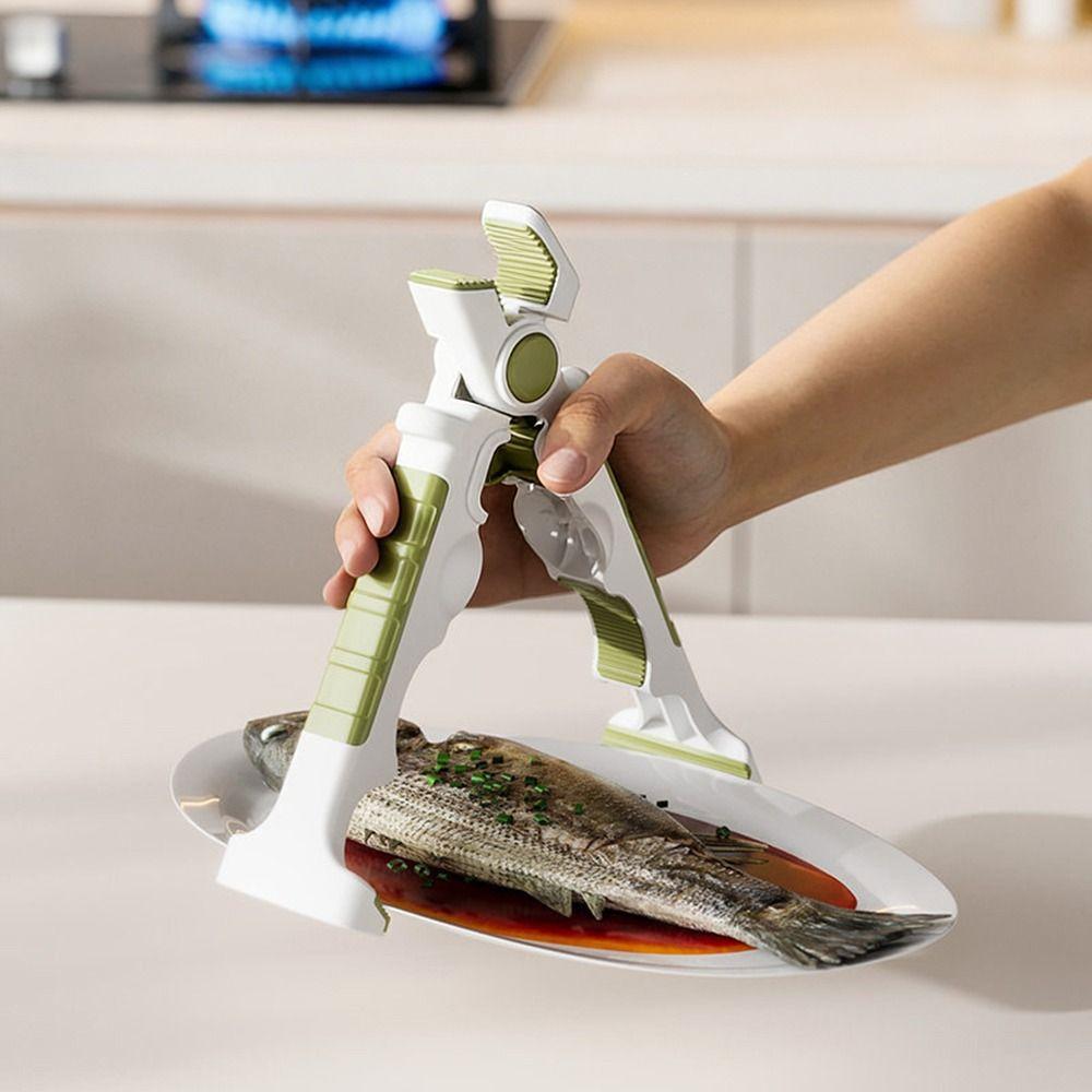 4in1 Anti Scalding Clip Silicone Non-slip Meal Bowls Tongs Heat-Resistant Baking Tray Steamer Rack Kitchen Gadget
