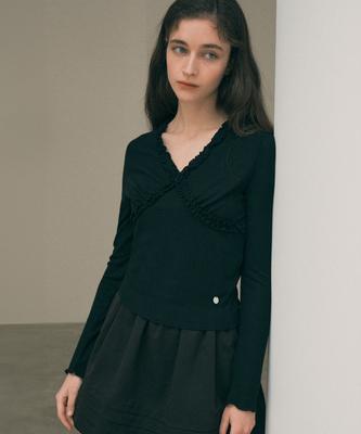 ROLAROLA Lace Long Sleeve T-Shirt Black