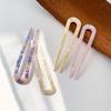 Korean U-Shaped Tortoiseshell Acetate Hairpin for Girls' Elegant Bun Hairstyle