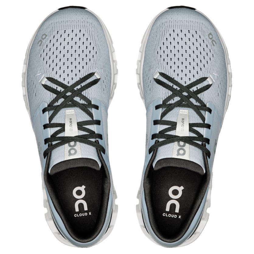 On Cloud X4 Niedrig geschnittene Freizeitschuhe Laufschuhe Herren Blau Grau 3ME30041147