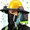 Hut-Nackenschutz mit Lüfter, Belüftungshelm-Visier mit Netz-Nackendesign, Vollrand-Sonnenschutz-Helm-Nackenschutz für Bauarbeiten im Freien