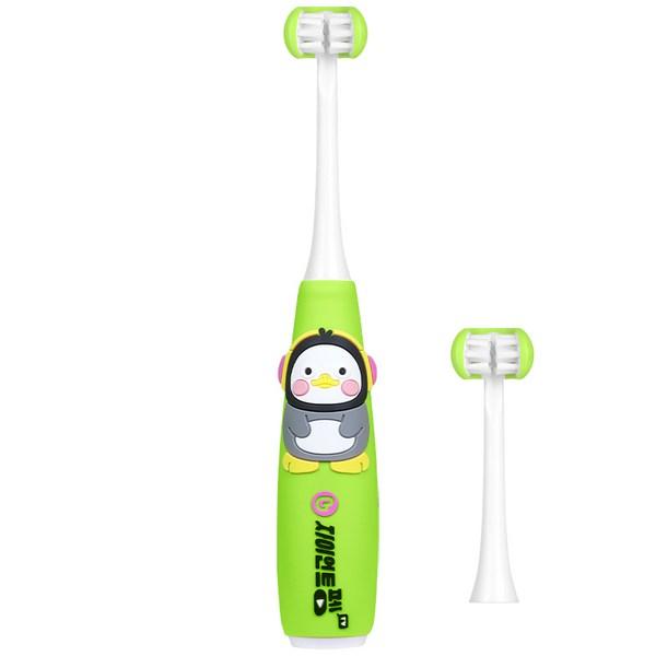 

Детская электрическая зубная щетка Baby Pengsu 3D, детская электрическая зубная щетка с 3D-объемом (зеленый)