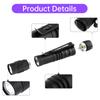 395nm UV Flashlight AAA Battery Powered Mini Blacklight Pocket Clip Black Aluminum Pen Light