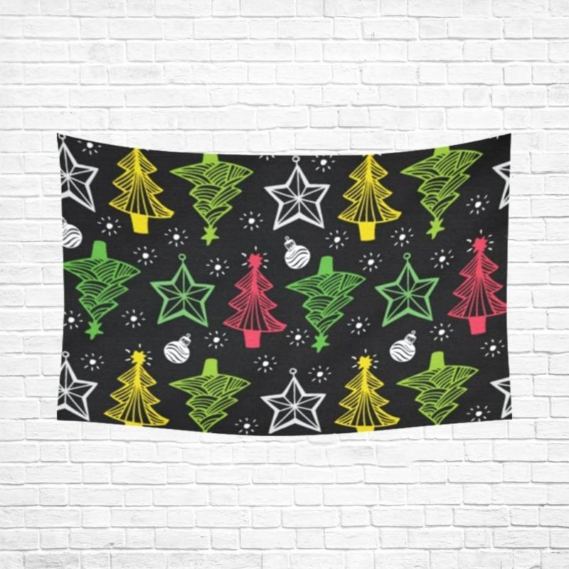 

Christmas Tree Tapestry Festive Holiday Wall Art for a Cheerful Vibrant and Joyfully Warm Decor Statement 74x94cm(29x37in)