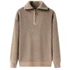 Men's Thick Half Zip Polo Collar Knit Sweater