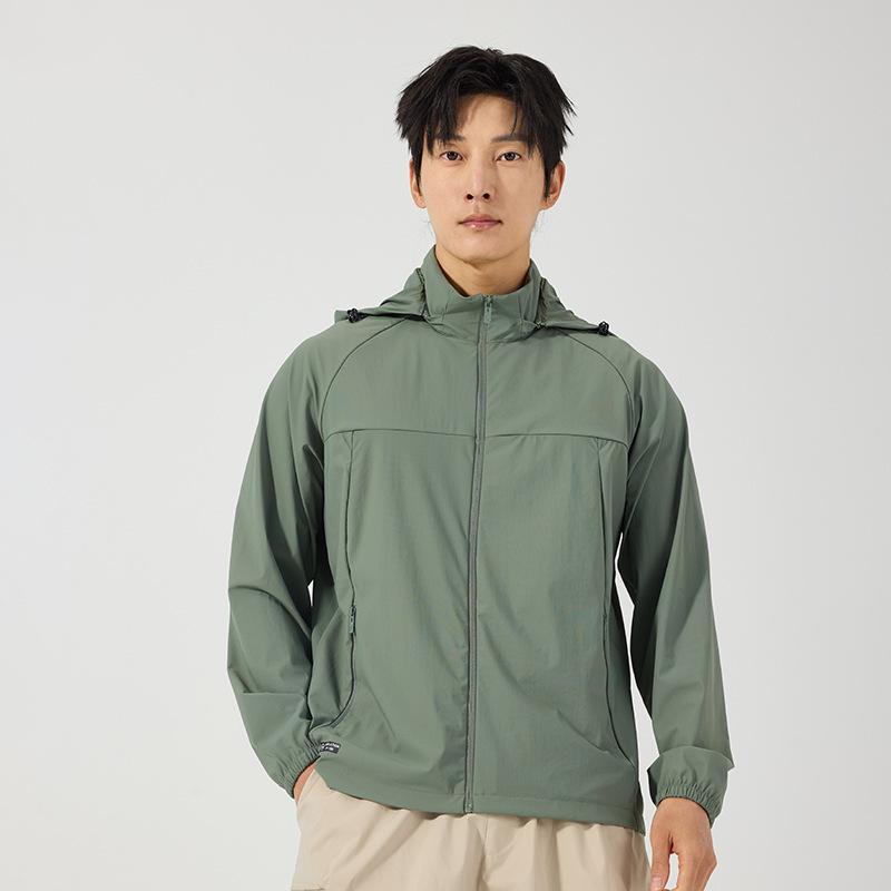 1011 Summer New UPF10 + UV Protection Jacket Female Couple Ice Silk Quick-drying Breathable Sunscreen Clothing