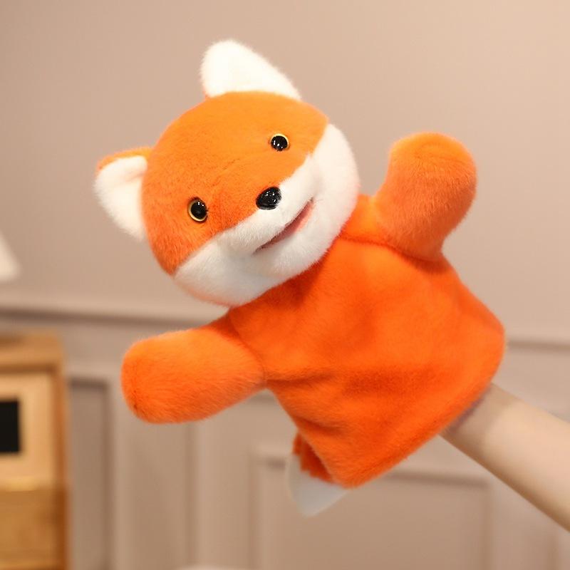 Animal Lion Raccoon Hand Puppet Plush Toy Doll Kindergarten Parent-child Interaction Hand Puppet Children's Rag Doll