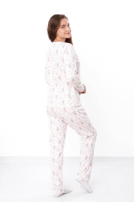 Pajama Set (women) – Soft Cotton Fleece, Long Sleeve & Pants, Demi-season 8240-024-1 HC