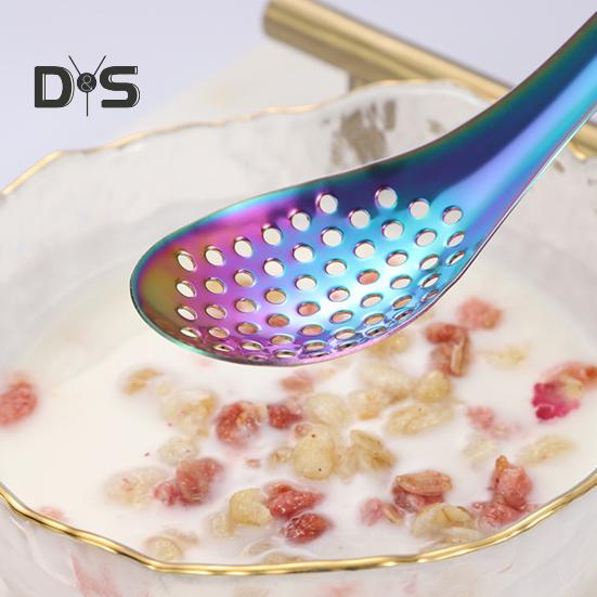 Schaumlöffel, Lebensmittelqualität, glatt, poliert, hitzebeständig, keine Verformung, Filter, Eigelb, Kaviar, Sieb, Löffel, Küchenutensilien, Küchenzubehör