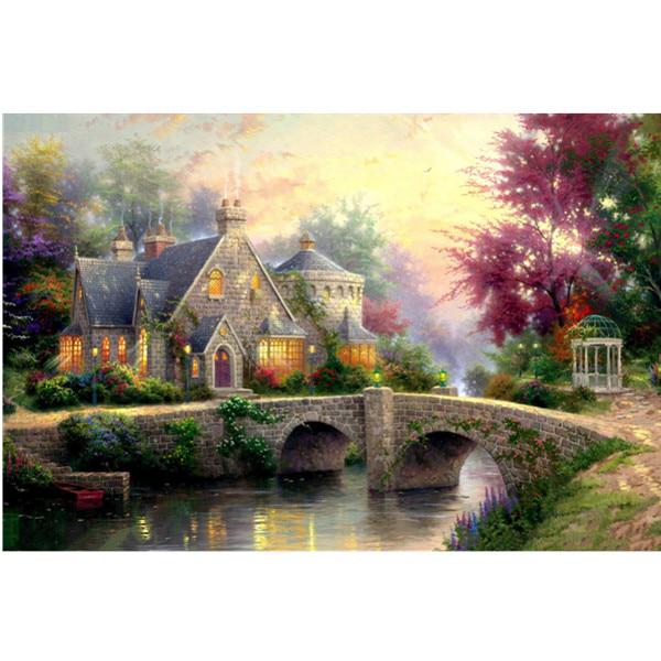 5D DIY Full Round Diamond Painting Landscape Set Embroidery Cross Stitch Mosaic Embroidery