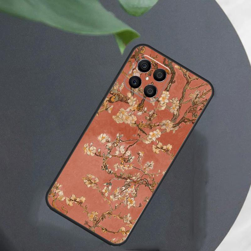 Blossoming Almond Tree For Honor Magic 8 7 5 6 Pro Case For Honor 200 400 Lite 50 70 90 X8c X8b X9a X9b X9c X9d Win