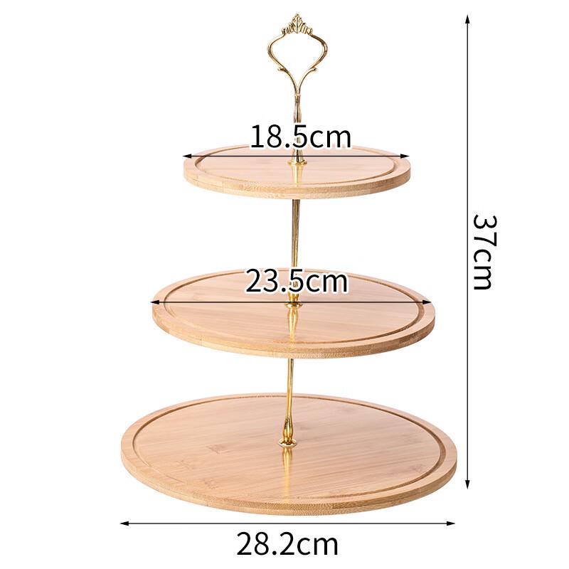 

Bamboo Wood Multi-Tier Fruit and Snack Serving Tray