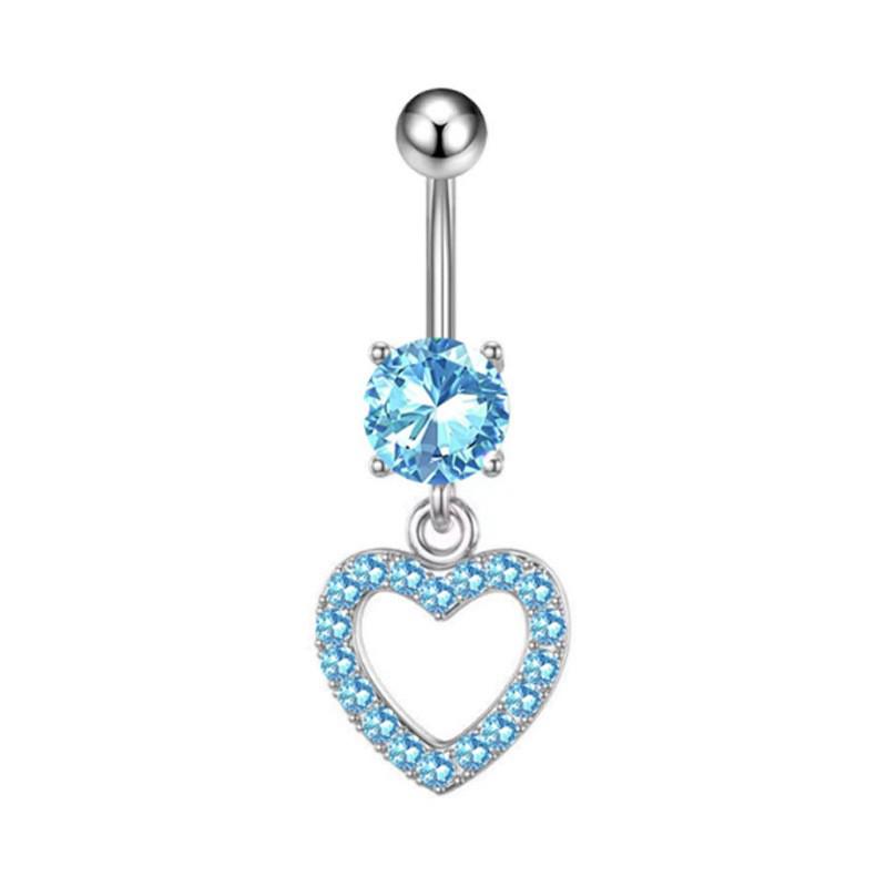 Blue Series Stainless Steel Butterfly Navel Ring - Fashionable Japanese Korean Sexy Goddess Jewelry