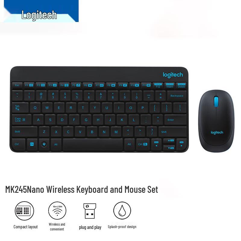 

Logitech MK245 Nano Wireless Keyboard and Mouse Combo
