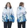 VEROMAN Snowboard and Ski Wear Water Resistant to Snowy Mountain Sizes and Set, 20,000mm, Pattern, S-XXL, Men's Women's (XL, White)