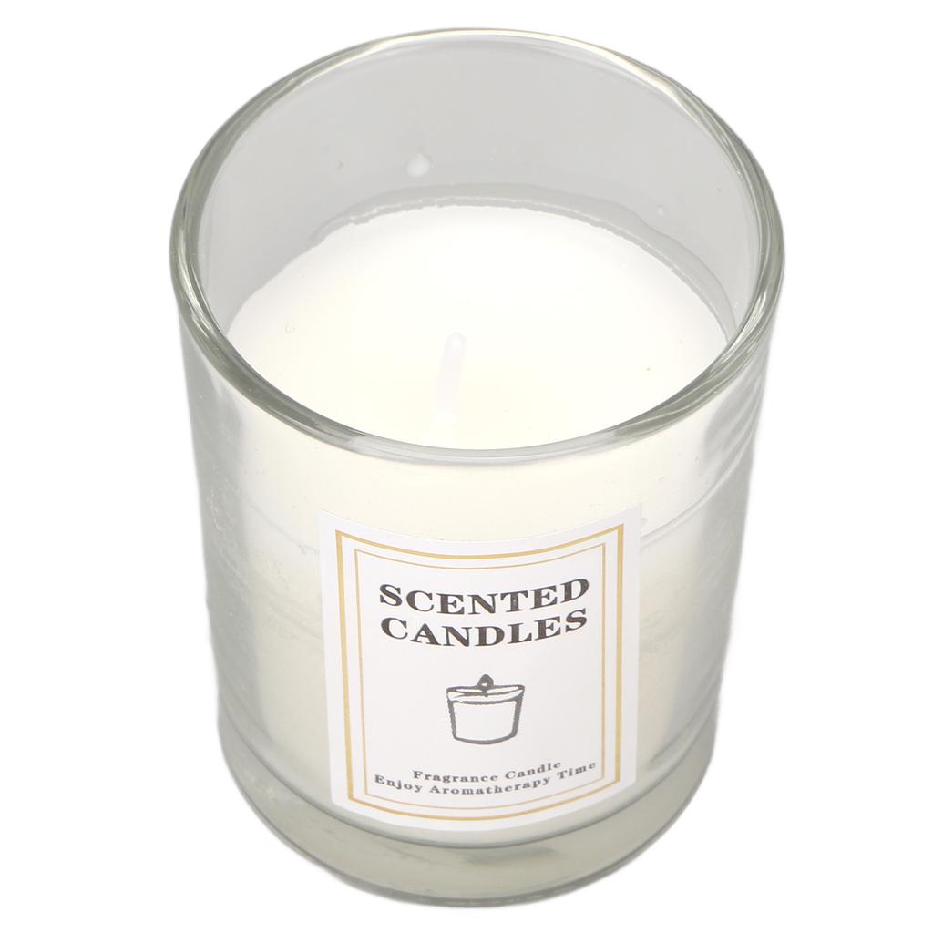 Scented Candle White Soy Wax Warm Rich Fragrance Odor Removal Elegant Soy Candle for Bedroom Office