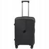 Walizka podróżna średnia ciemnoszara - na kółkach, wytrzymała, stylowa i komfortowa do samolotu wowbag 7918 m dark grey