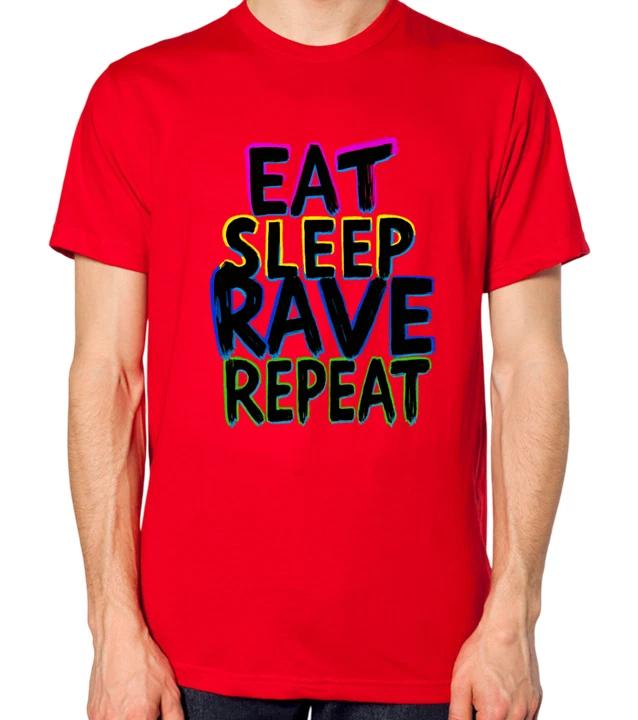 Eat Sleep Rave Repeat T-Shirt Raver Unisex Dance Party Raving Clubbing Top M