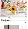 Sunflower Artificial Flower Arrangement - Small Potted Plants & Plastic Bouquets for Living Room and Dining Table Decor