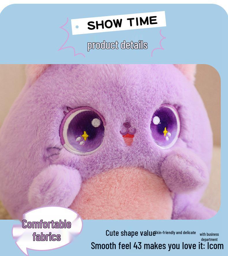 Kazi Cat Plush Toy - Cute Cartoon Animal Doll for Girls' Birthday