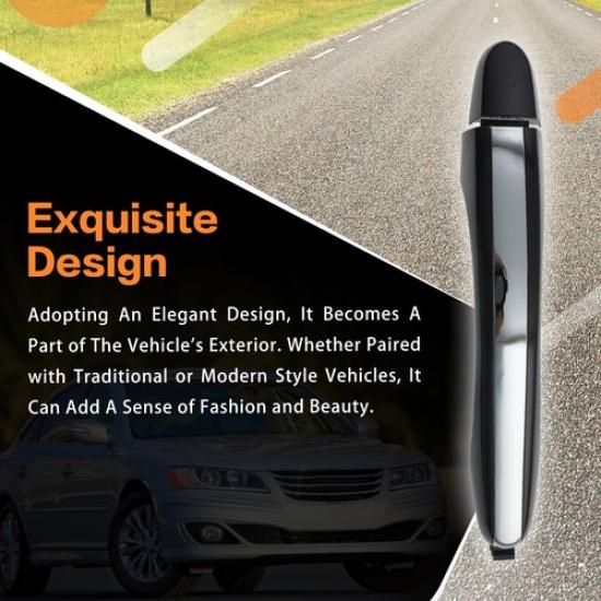 Rear Driver or Passenger Side Exterior Door Handle Set for 2006-2011 Azera