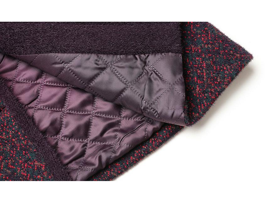 Plus Size Velvet Winter Coat for Middle-Aged Women - Long Sleeve Fashionable Loose Fit