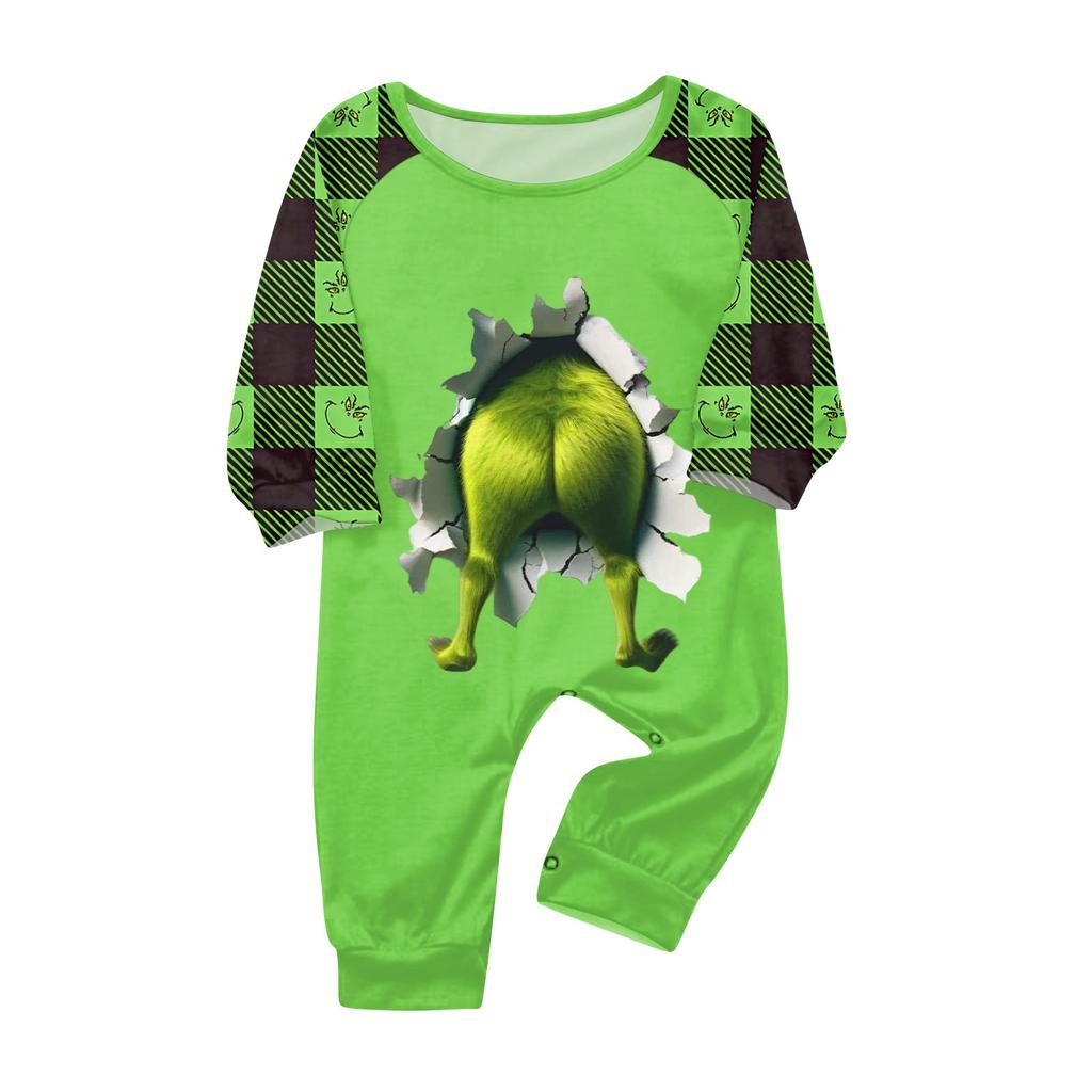 Family Matching Print Sets Pajamas Loungewear Outfits Family Matching Long Sleeve Tops+Pants Set