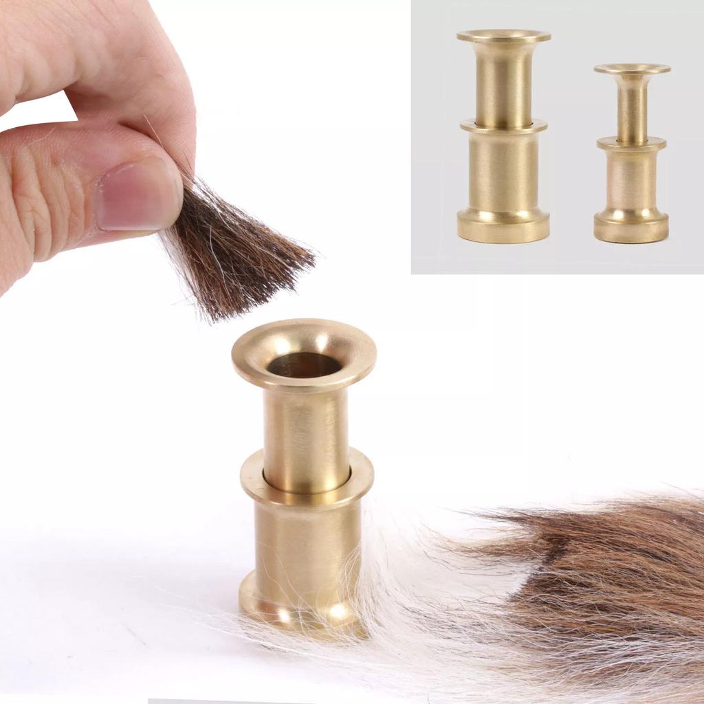 Empileur de poils pour montage de mouches Empileur de poils en laiton Outil de montage de mouches Fabrication de mouches Outil d'articles de pêche Accessoire de montage de mouches amovible