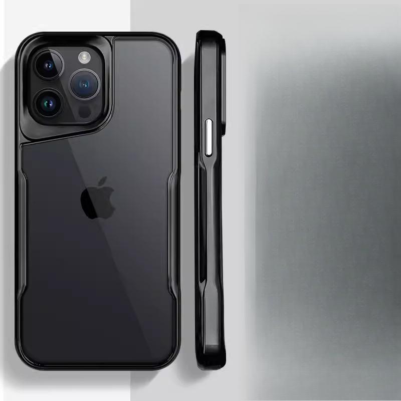Applicable To Apple 16 ProMax Titanium Gray Mobile Case Transparent IPhone 14 Armor Small Waist 13 Drop Protection Case