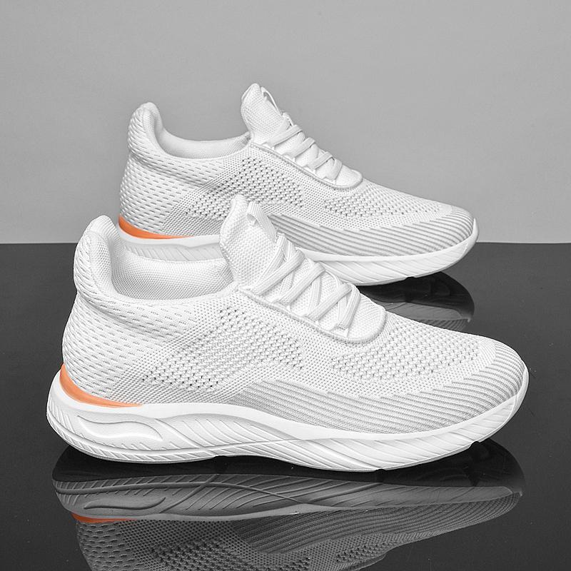 Lift Sneakers Men Height Increase Insoles 6cm Casual Shoes Fashion Loafers Plus Size 36-44