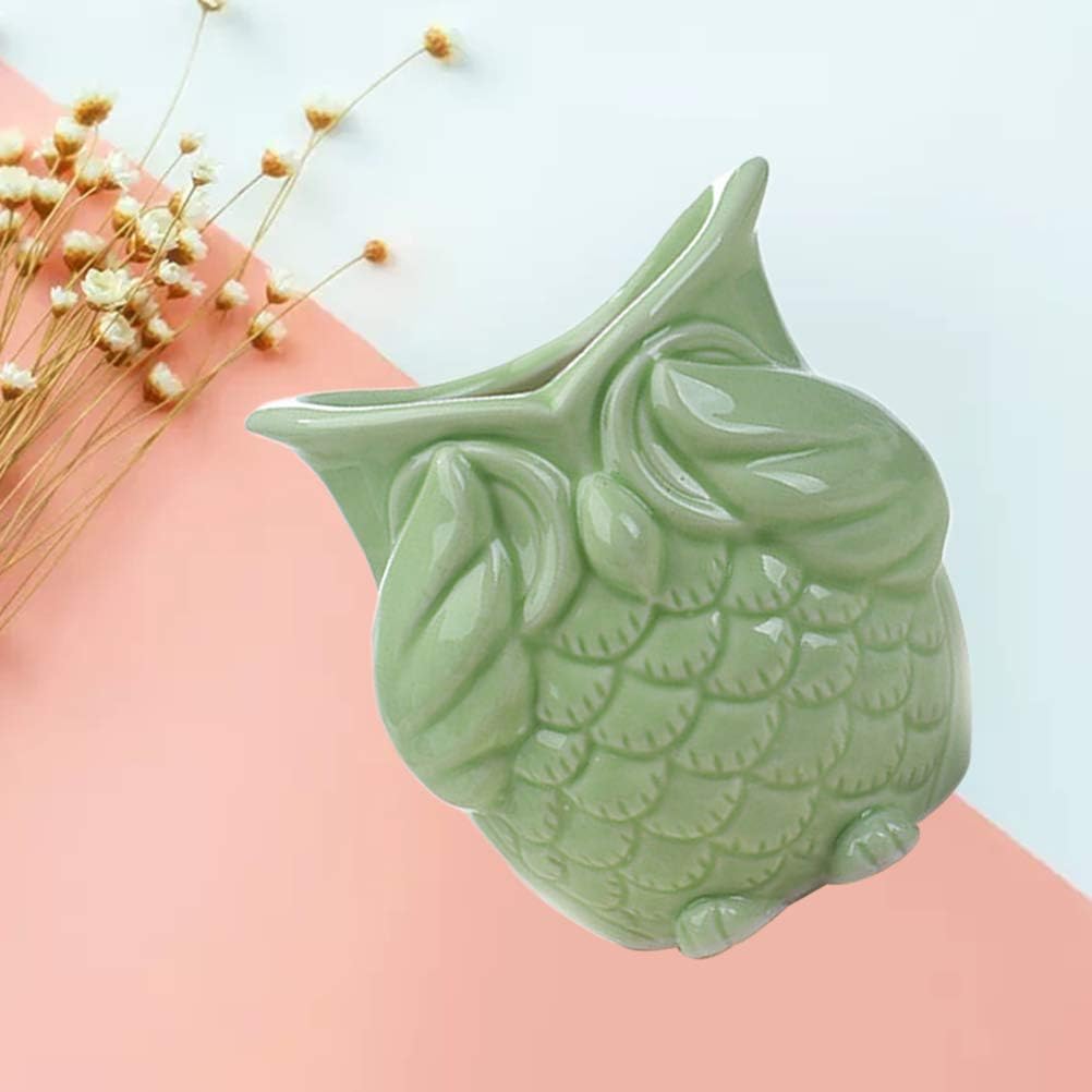 Happyyami Owl Design Ceramic Succulent Planter Pot for Home Office Decor Versatile Container for Cactus and Flowers Cute Animal Pot with Fine