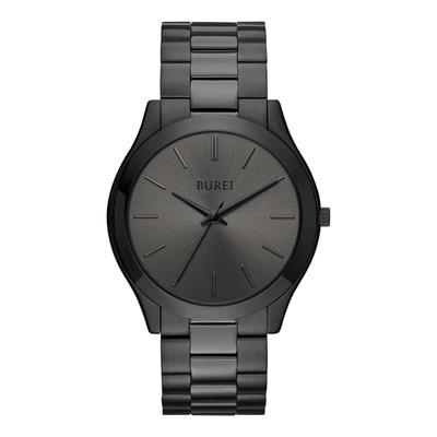 BUREI Men's Analog Quartz Watch, Simple and Stylish, Waterproof, Large Dial, Black Dial, Popular and Stylish for Gentlemen, Business and Casual Wear,