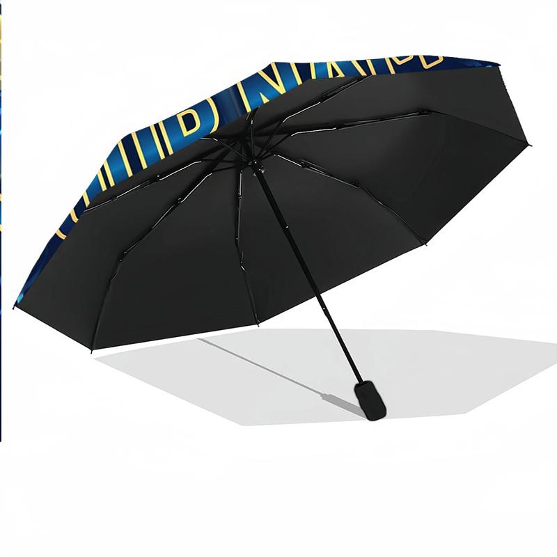 8 Rib Auto Folding Umbrella Fenerbahçe FC Print Custom Name Text Portable Rain Gear