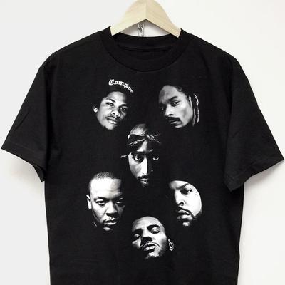 West Coast Hip Hop Legend Tee Vintage Rap T-shirt La 90 Graphic Streetwear Merch
