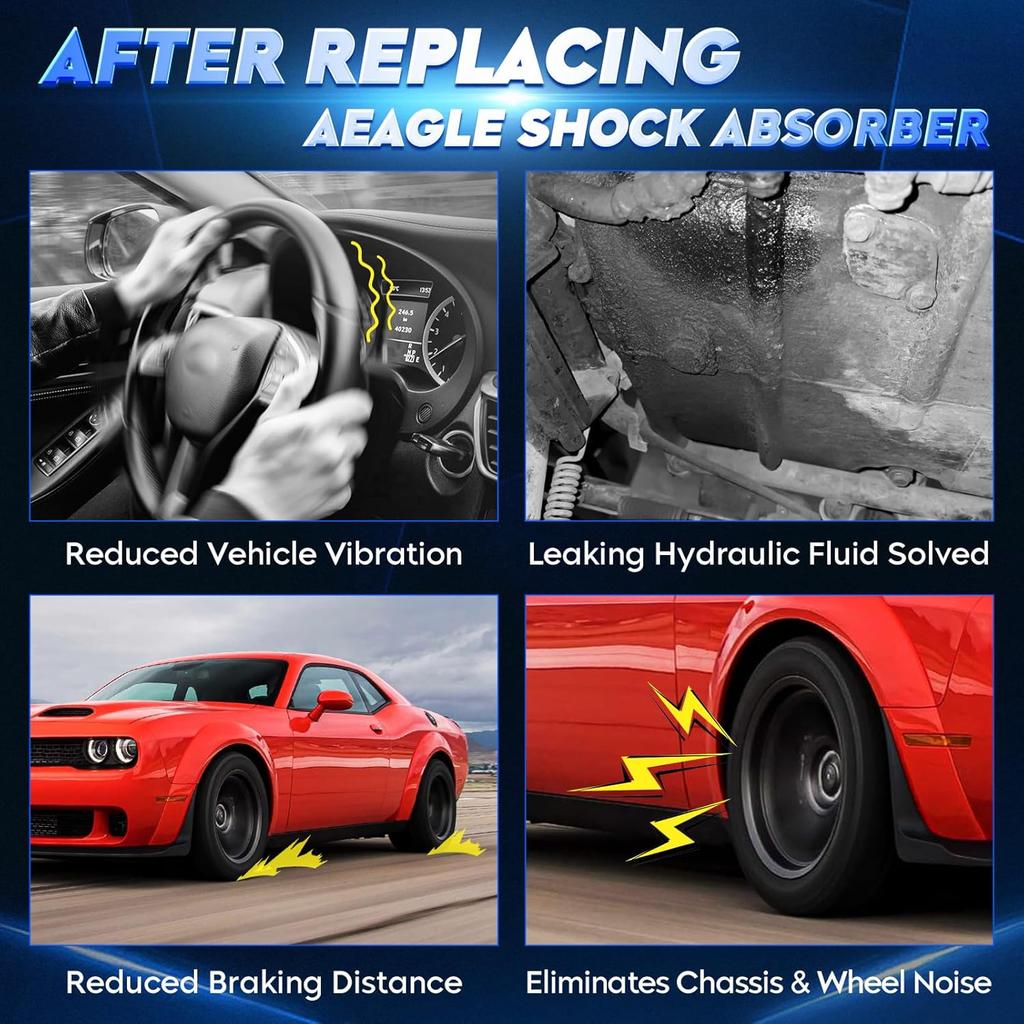 Rear Strut Shock Absorber for Chevy Equinox 2005-2017, GMC Terrain 2010-2017, Saturn Vue 2002-2010, Suzuki XL-7 2007-2009, Replace 343433, Left &