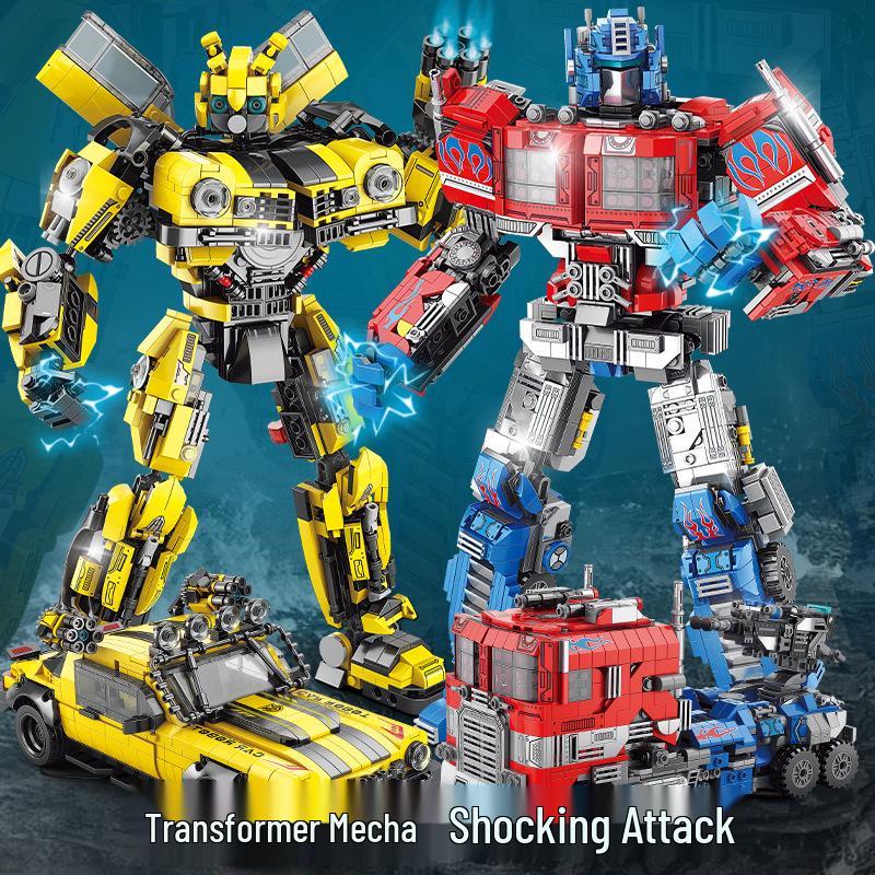 LEGO-Compatible Transformers Mech Warrior King Kong Construction Vehicle Building Blocks Toy for Kids
