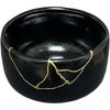 Ale-net Matcha Bowl, W12 x D12 x H7.7cm, Yuzu Tenmoku Kintsugi Style, Mino Ware, Made in Japan