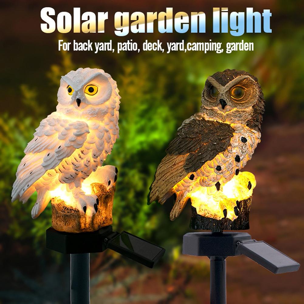 Light Night Solar LED Powered Lawn Lamp Garden Yard Decor Outdoor Shape Owl