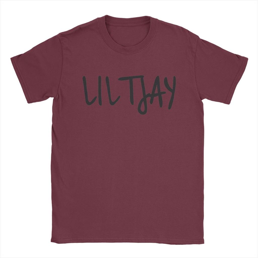 Men Lil Tjay T Shirts Pure Cotton Clothing Vintage Short Sleeve Crewneck Tees Plus Size T-Shirt