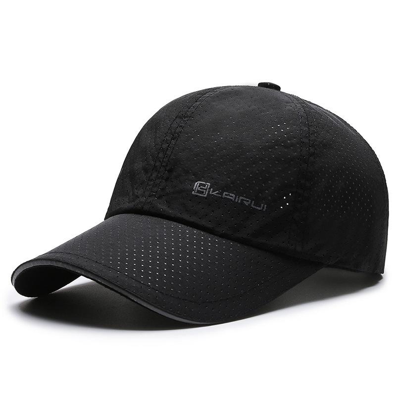 Spring and Summer Breathable Mesh Baseball Caps, Men's Reflective Letter Sandwich Brim Sun Hats, Sun-protective Baseball Caps