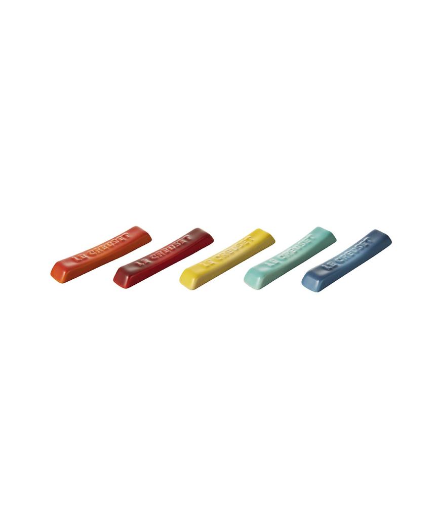 Le Creuset Chopstick Rests, Rainbow, 5-Pack [Official Japanese Product]