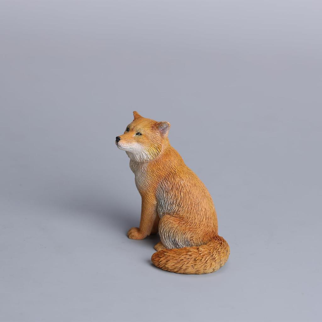 JXK Tibetan Sand Fox Cat Figure Miniature Resin Desk Birthday Fully Assembled Statue, Fox, Model, Accessory, Ornament, Gift, Painted,