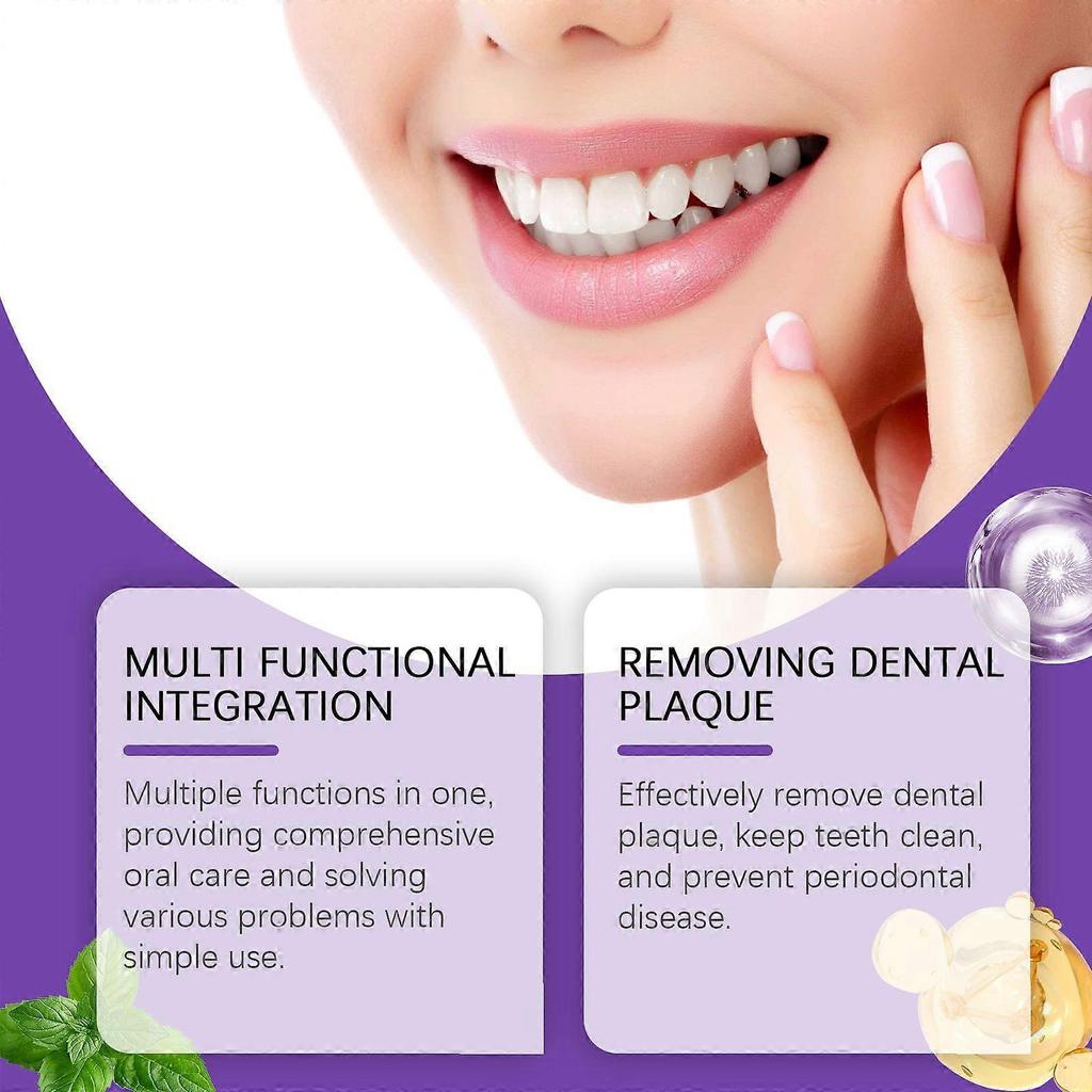 Oralhoe Purple Toothpaste Gentle Cleaning For Odors And Stains, Brightens Teeth, Daily Oral Care Toothpaste