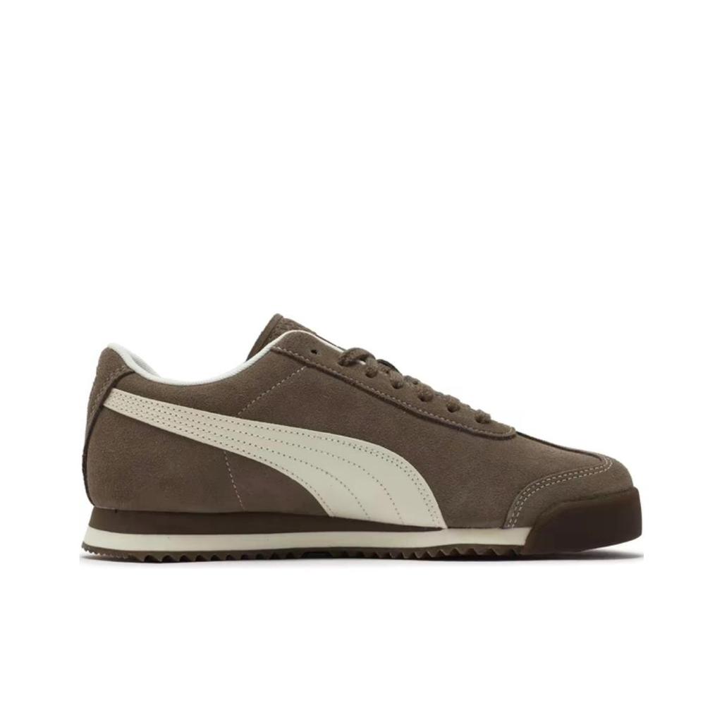 Puma Pantofi unisex Roma Suede Totally Taupe Maro Cald-Alb 398635-07