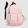 Schoolbag Casual Solid Color Summer Backpack Girls Small Fresh Lazy Wind School Bag Large Capacity Travel Lightweight Nylon Backpack