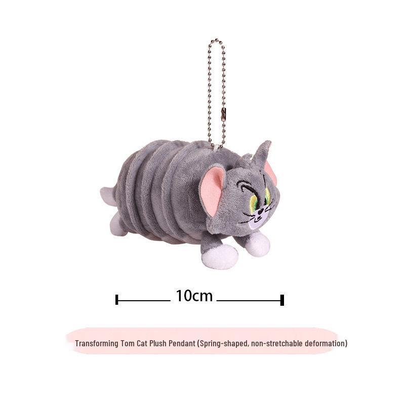 Tom and Jerry Cat & Mouse Plush Toys: Keychain Charms & Pendant Gift for Kids