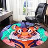 1pc Tiger Nature Office Round Area Rug,  Mat Suitable For Office, Under Office Chairs Bedroom Living Room Home Decor, Room Deco