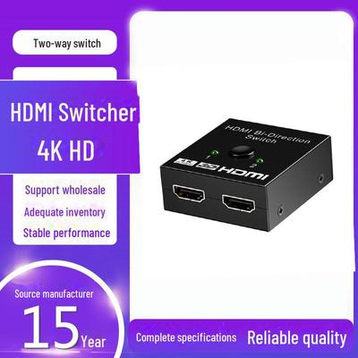 Bidirektionaler 4K-HDMI-Switch: 2 Eingänge/1 Ausgang oder 1 Eingang/2 Ausgänge HD-Video-Unterstützung